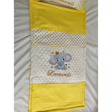 Load image into Gallery viewer, Elephant Crib Bedding Set/Crib Bedding Set Boy/ Birth Set/ Elephant Quilt/Boy / Personalized/Blanket/Embroidery