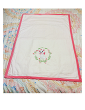 Load image into Gallery viewer, Mimmy Girl Cart Crib Quilt Set/Crib Bedding Set/Newborn Set/Girl Blanket/ Quilt embroidery/Embroideries Blankets/Blankest Embroideries