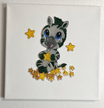 Load image into Gallery viewer, Zebra Baby Canvas Embroidery for Decorations for Baby Rooms, Children Art Embroidery