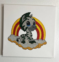 Load image into Gallery viewer, Zebra Baby Canvas Embroidery for Decorations for Baby Rooms, Children Art Embroidery