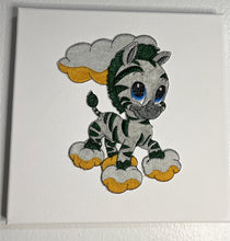 Load image into Gallery viewer, Zebra Baby Canvas Embroidery for Decorations for Baby Rooms, Children Art Embroidery