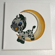 Load image into Gallery viewer, Zebra Baby Canvas Embroidery for Decorations for Baby Rooms, Children Art Embroidery