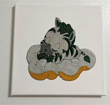 Load image into Gallery viewer, Zebra Baby Canvas Embroidery for Decorations for Baby Rooms, Children Art Embroidery
