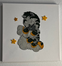 Load image into Gallery viewer, Zebra Baby Canvas Embroidery for Decorations for Baby Rooms, Children Art Embroidery