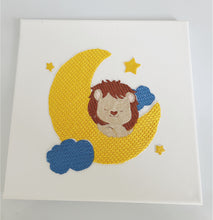 Load image into Gallery viewer, Lion Baby Canva Embroidery for Decorations for Baby Rooms, Nursery Décor Children Art Embroidery