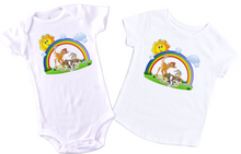 Load image into Gallery viewer, Bambi with Butterfly and Rainbow Happy Birthday Inspired/Bodysuit/T-shirt