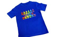 Load image into Gallery viewer, Colors Crayon Back School T-shirt/Boys Crayon Shirt/Crayons Birthday Party/Boys Birthday Shirt