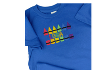 Load image into Gallery viewer, Colors Crayon Back School T-shirt/Boys Crayon Shirt/Crayons Birthday Party/Boys Birthday Shirt