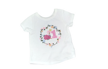 Load image into Gallery viewer, Flamingo Flowers Embroidery Design /T-shirt/Embroidery T-shirt/ Girl Embroidery/T-shirt