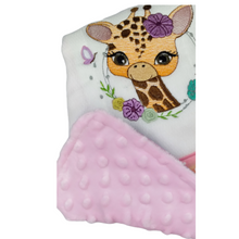 Load image into Gallery viewer, Baby Burp Cloth Giraffe Embroidered/Burp Cloth/ Baby Accessories Personalized