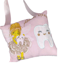 Load image into Gallery viewer, Tooth Fairy Pillow/Girl Tooth Fairy Pillow/ Personalized Tooth Pillow/First Tooth Fairy/Tooth Fairy Pillow