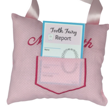 Load image into Gallery viewer, Tooth Fairy Pillow/Girl Tooth Fairy Pillow/ Personalized Tooth Pillow/First Tooth Fairy/Tooth Fairy Pillow