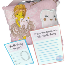 Load image into Gallery viewer, Tooth Fairy Pillow/Girl Tooth Fairy Pillow/ Personalized Tooth Pillow/First Tooth Fairy/Tooth Fairy Pillow