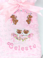 Load image into Gallery viewer, Baby Bear Blanket Embroidery Blue/Blanket/Baby Girl Blanket/Newborn Blanket/Personalized