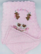 Load image into Gallery viewer, Baby Bear Blanket Embroidery Blue/Blanket/Baby Girl Blanket/Newborn Blanket/Personalized