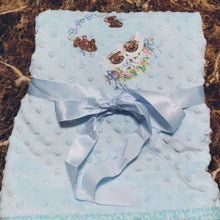 Load image into Gallery viewer, Baby Bear Blanket Embroidery Blue/Blanket/Baby Boy Blanket/Newborn Blanket/Personalized
