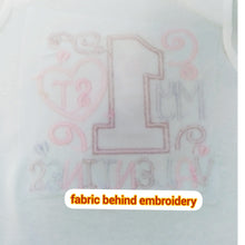 Load image into Gallery viewer, My First Valentines Embroidery Inspired/ Toddler T-shirt/Onesie/Valentine Day