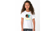 Load image into Gallery viewer, Afro American Mermaid Birthday Girl Shirt Mermaid Birthday T-shirt/Personalized