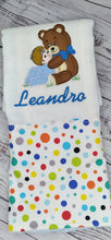 Load image into Gallery viewer, Baby Burp Cloths Set Boy Embroidered/Baby Accessories/ Burp Clothing Personalized