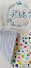 Load image into Gallery viewer, Baby Burp Cloths Set Boy Embroidered/Baby Accessories/ Burp Clothing Personalized