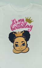 Load image into Gallery viewer, It's My Birthday Girl T-shirt/ Toddler Shirt /It's Birthday with Glitter