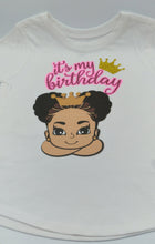 Load image into Gallery viewer, It's My Birthday Girl T-shirt/ Toddler Shirt /It's Birthday with Glitter