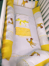 Load image into Gallery viewer, Bambi Crib Bedding Set/ Embroidered Crib Bedding Set / Nursery Set/Bambi Quilt/ Bambi Nursery /Nursery Set/Embroidered Crib Set/Blanket
