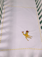 Load image into Gallery viewer, Bambi Crib Bedding Set/ Embroidered Crib Bedding Set / Nursery Set/Bambi Quilt/ Bambi Nursery /Nursery Set/Embroidered Crib Set/Blanket