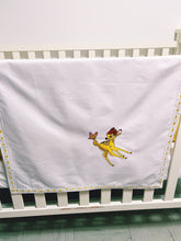 Load image into Gallery viewer, Bambi Crib Bedding Set/ Embroidered Crib Bedding Set / Nursery Set/Bambi Quilt/ Bambi Nursery /Nursery Set/Embroidered Crib Set/Blanket