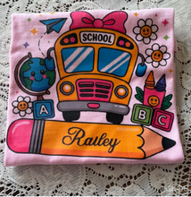 Load image into Gallery viewer, Back to School Custom Name Shirt/ T-shirt/Girl/School name/Girl T-shirt
