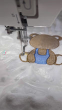 Load and play video in Gallery viewer, Bear Blanket Embroidery /Blanket Blanket/Newborn Blanket/Personalized

