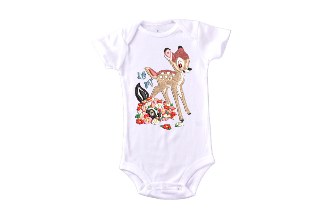 Baby Bambi Embroidered Bodysuit /Onesie/Bodysuits design/Clothing Kids/Customer kids/Customer Kids.