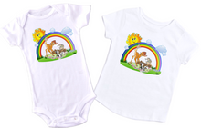 Load image into Gallery viewer, Bambi with Butterfly and Rainbow Happy Birthday Inspired/Bodysuit/T-shirt
