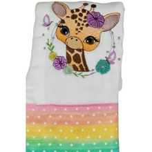 Load image into Gallery viewer, Baby Burp Cloth Giraffe Embroidered/Burp Cloth/ Baby Accessories Personalized
